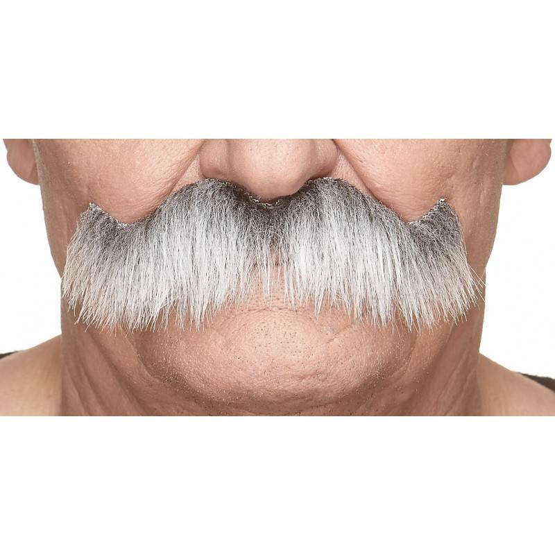 White/Grey Moustache 014-MB 13 cm X 4.5 cm