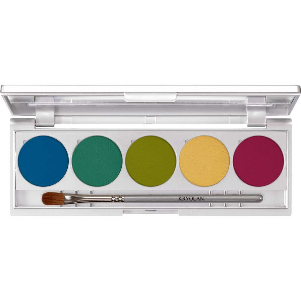 KRYOLAN SHADES 5-color Pressed Powder Palette open - 09335-00 W29 0.35 oz Rio