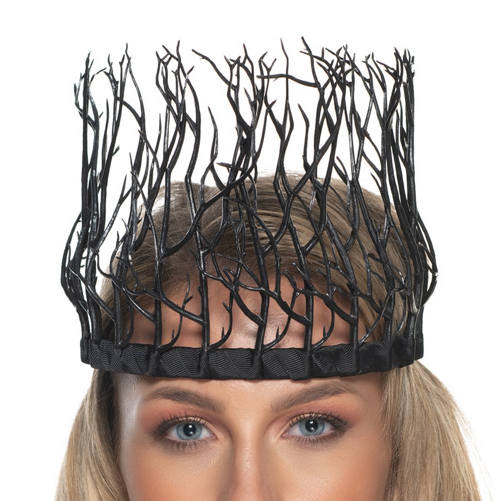 Couronne branches maléfiques noires