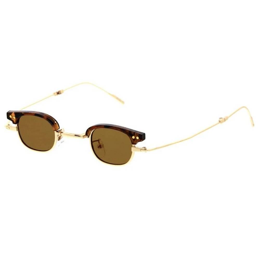Lunettes de soleil en métal miniature carré avec bras pliables - Assorties