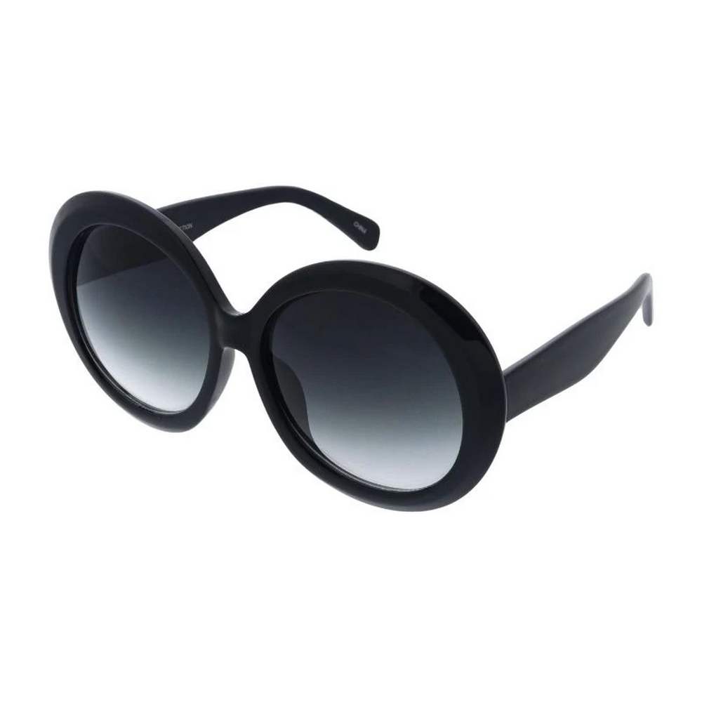 Oversized Round Sunglasses with Plastic Frame - Assorted