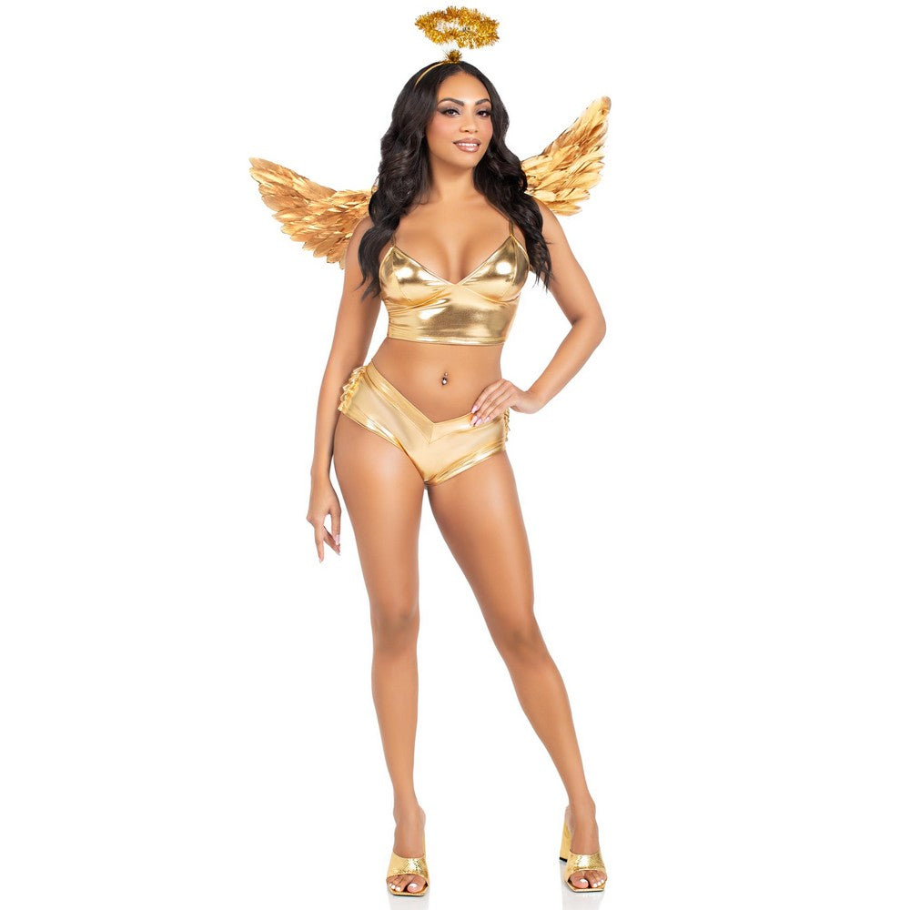 Metallic Angel Wings & Halo Set