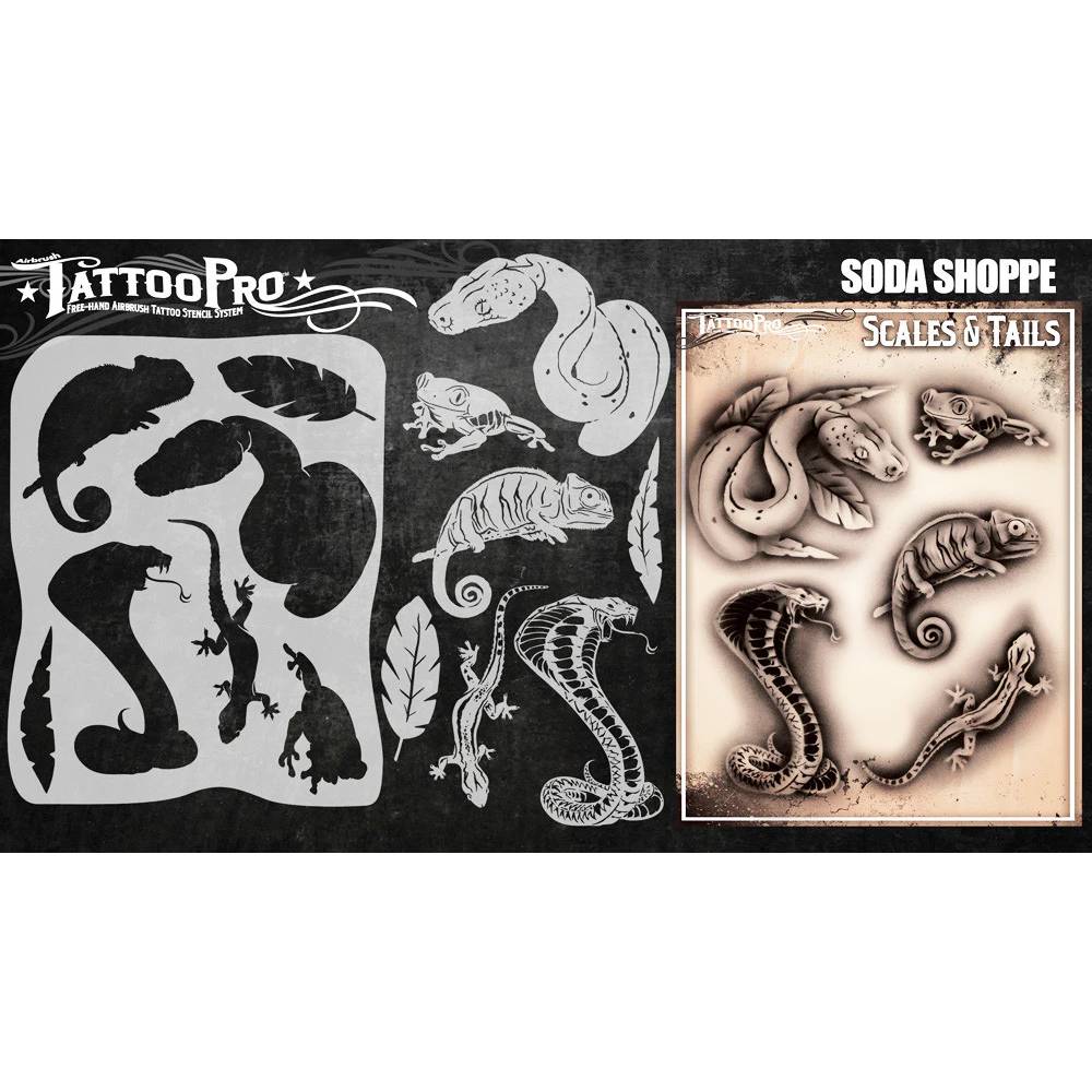 Tattoo Pro Scales & Tails Stencil - 140