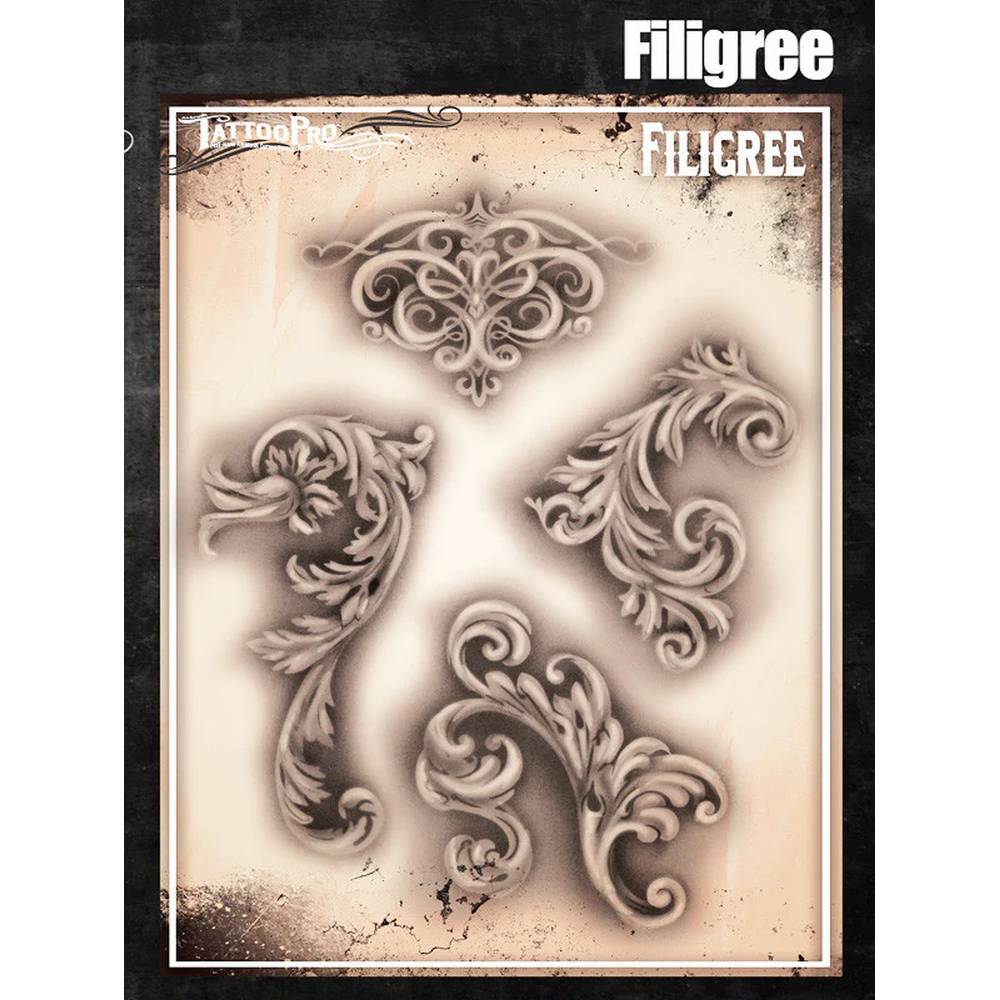 Tattoo Pro Filigree Stencil - 150