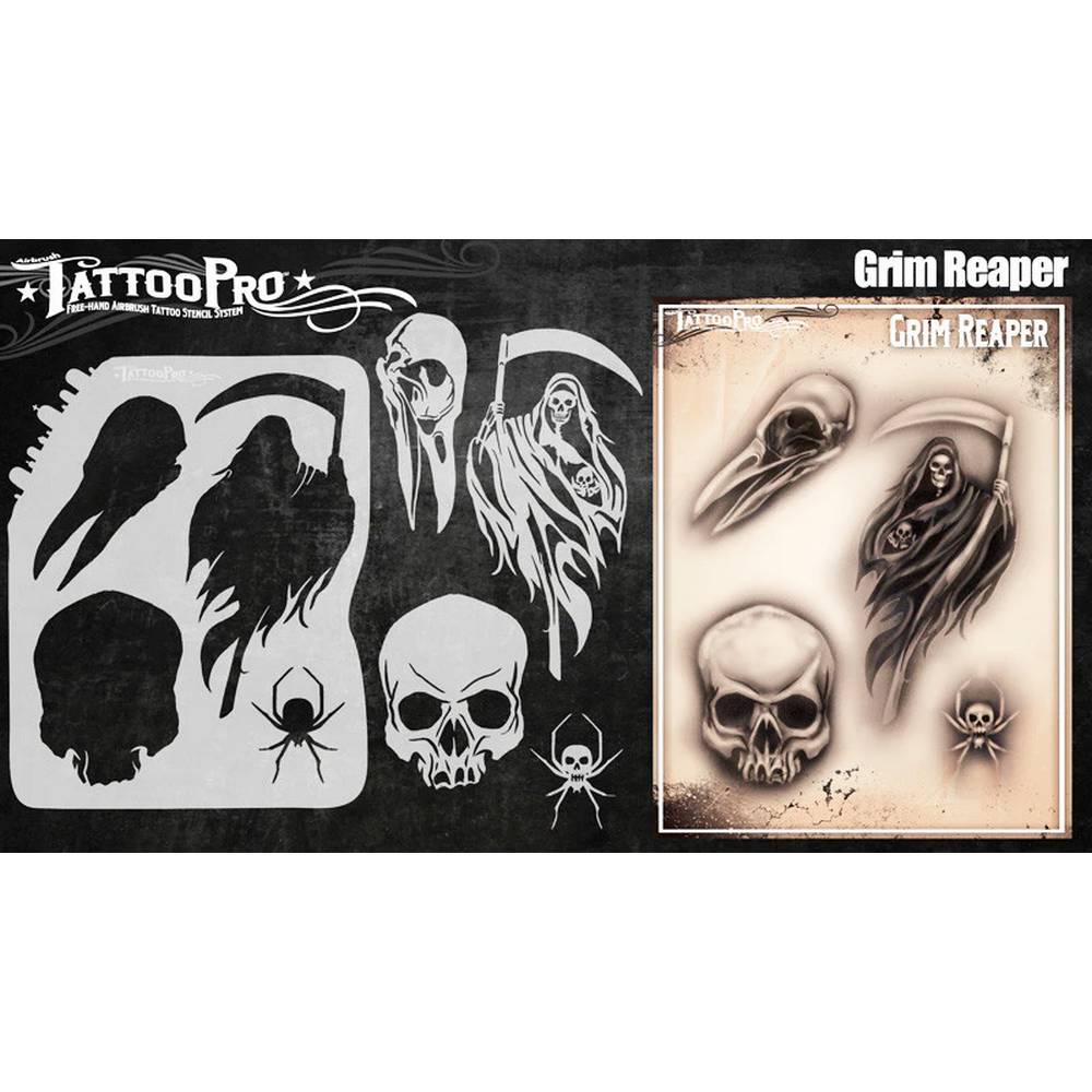 Tattoo Pro Grim Reaper Stencil - 159