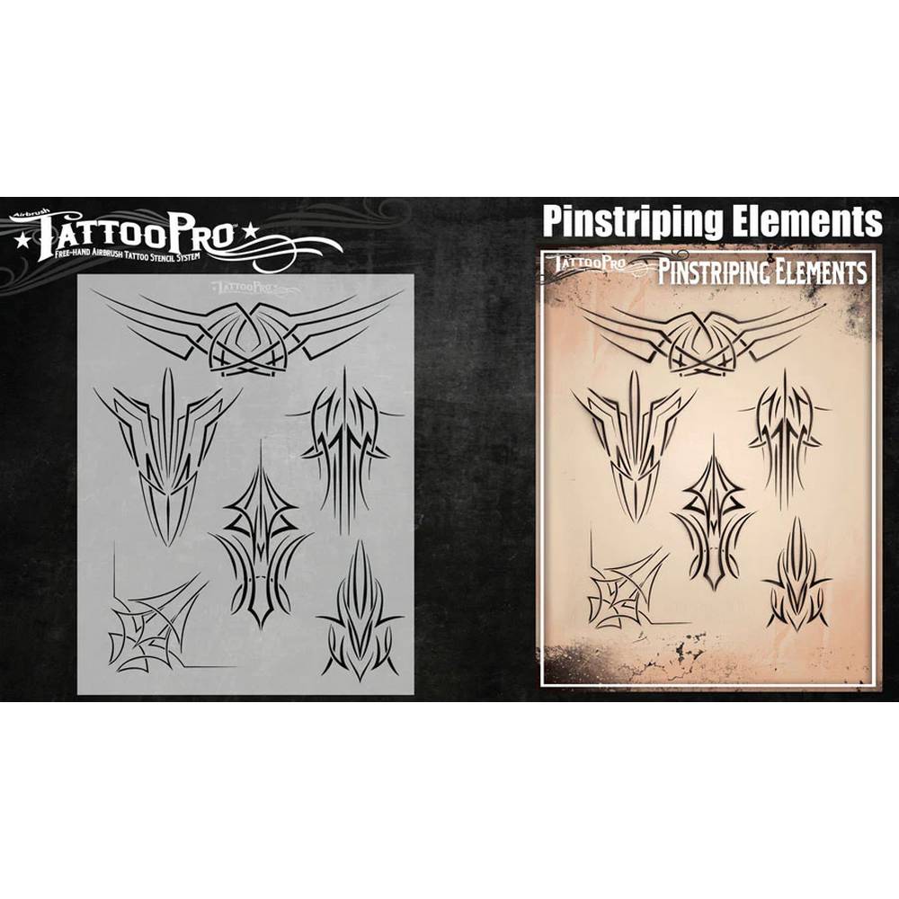 Tattoo Pro Pochoir Pinstriping Element 174