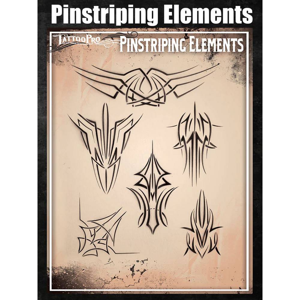 Tattoo Pro Pochoir Pinstriping Element 174