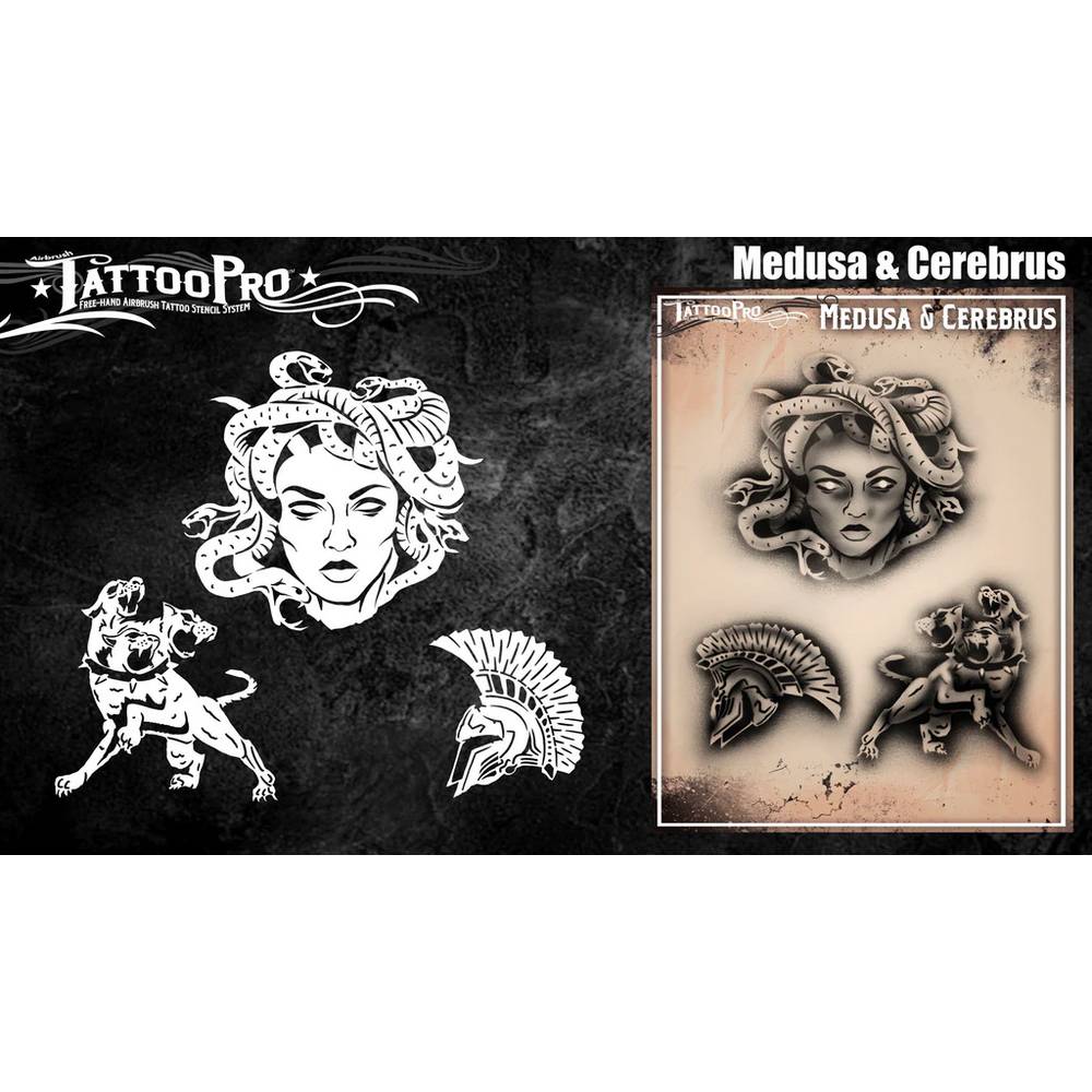 Tattoo Pro Medusa & Cerebrus Stencil - 193