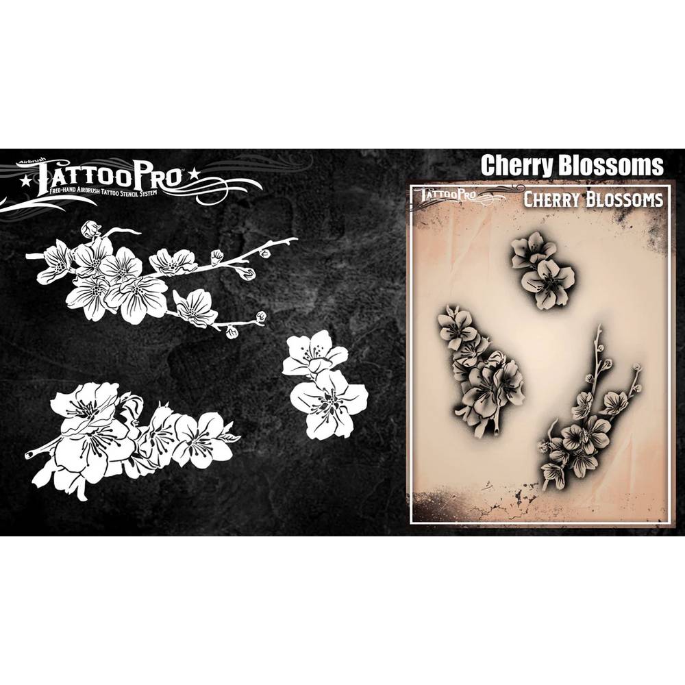 Tattoo Pro Cherry Blossoms Stencil - 195