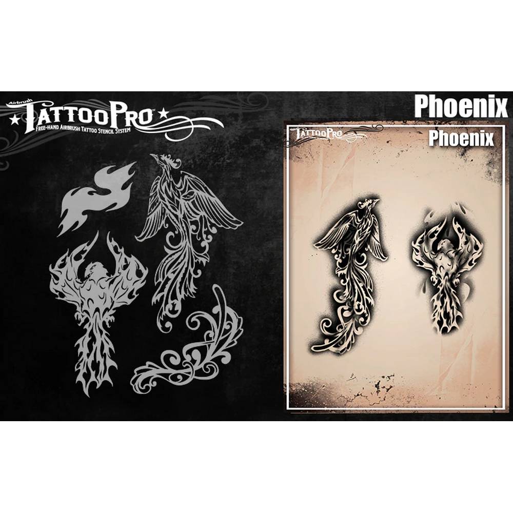 Tattoo Pro Phoenix Stencil - 203