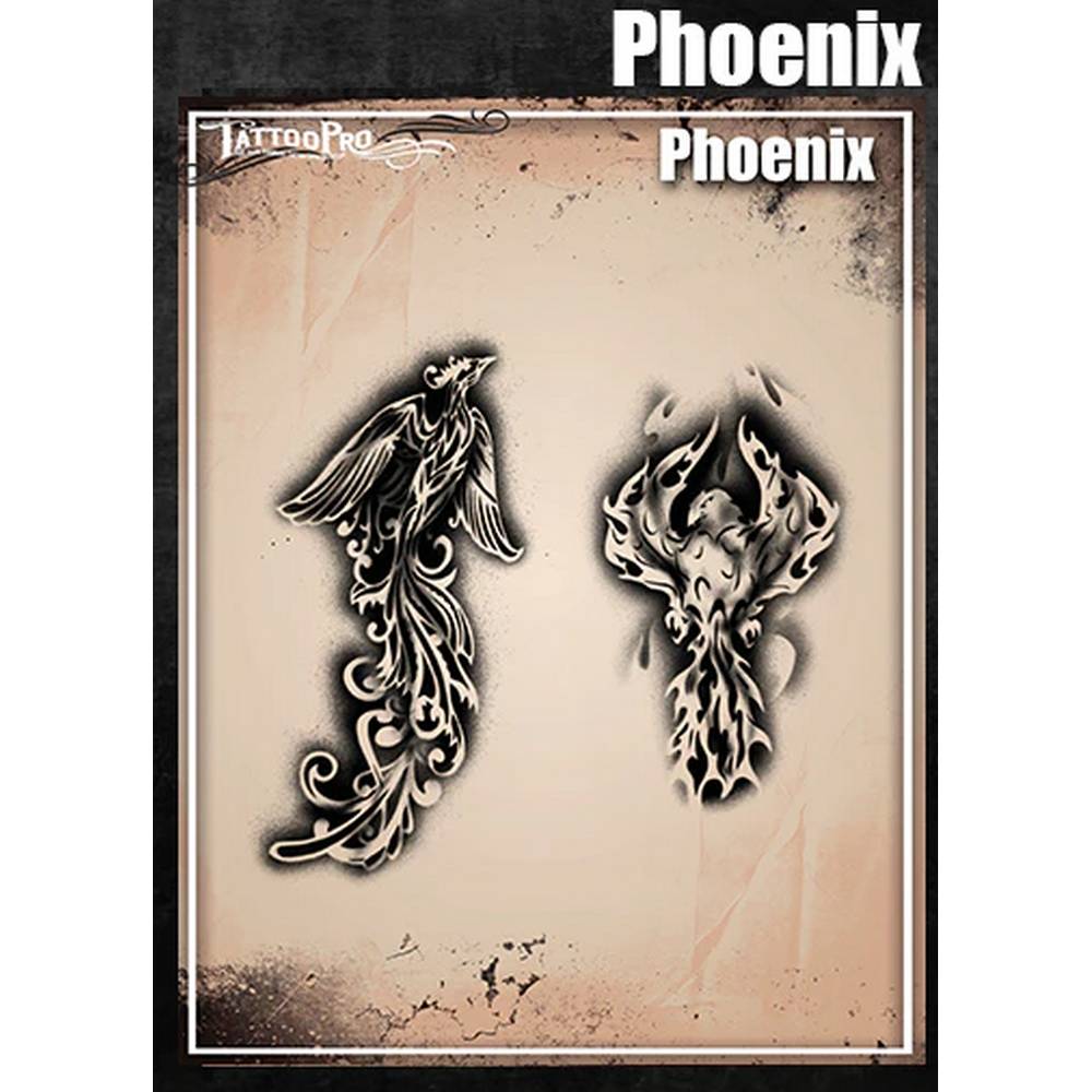 Tattoo Pro Phoenix Stencil - 203