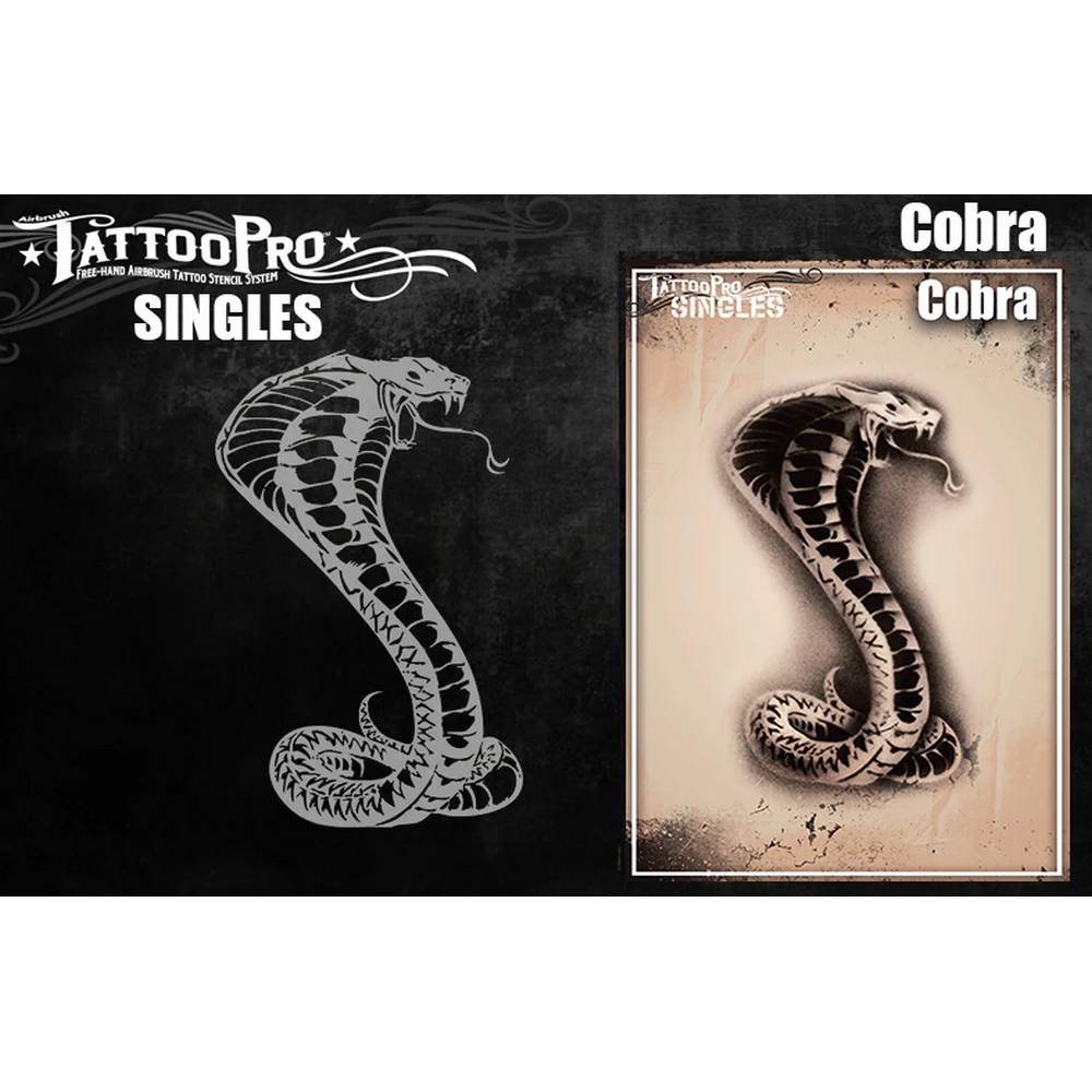 Tattoo Pro Cobra snake Stencil - Singles S111