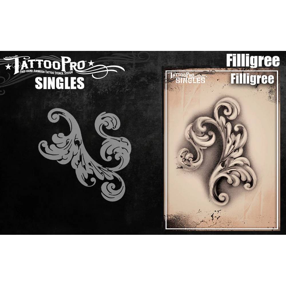 Tattoo Pro Pochoir Filigrane - Singles S115