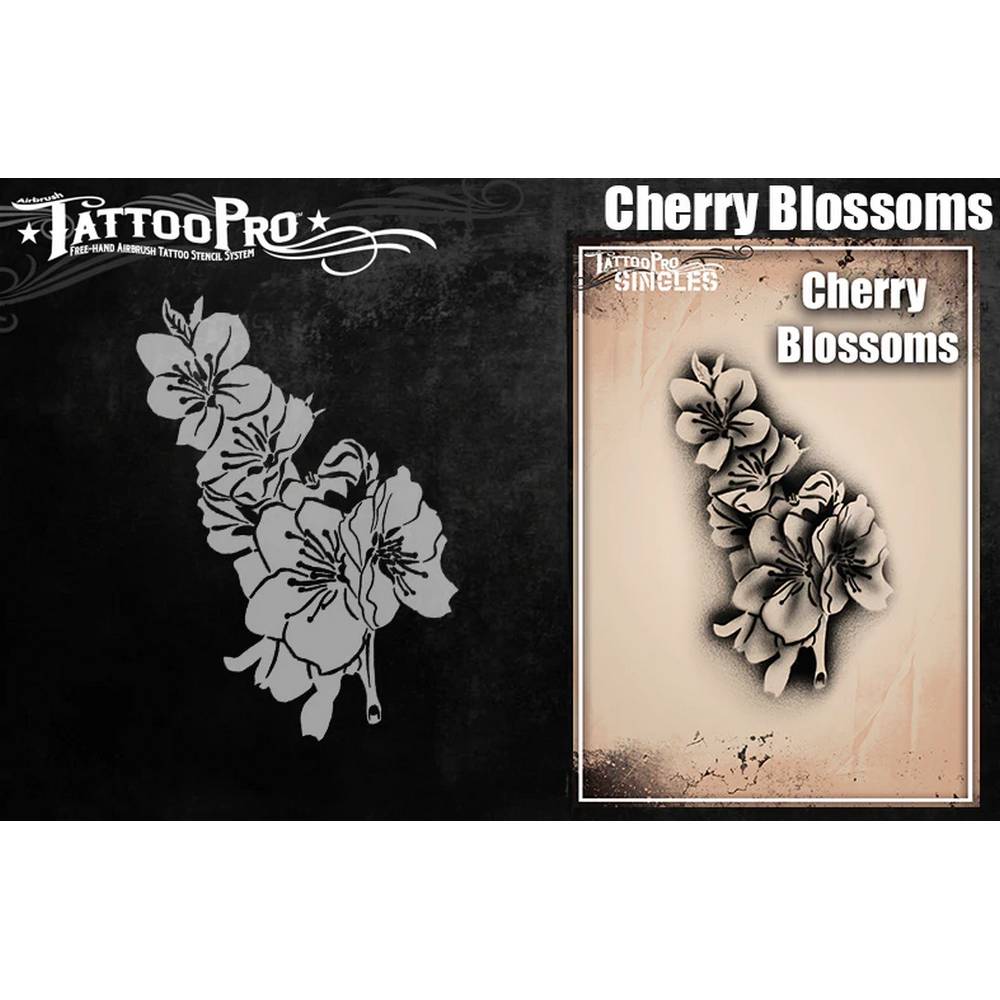 Tattoo Pro Cherry Blossoms Stencil - Singles S125