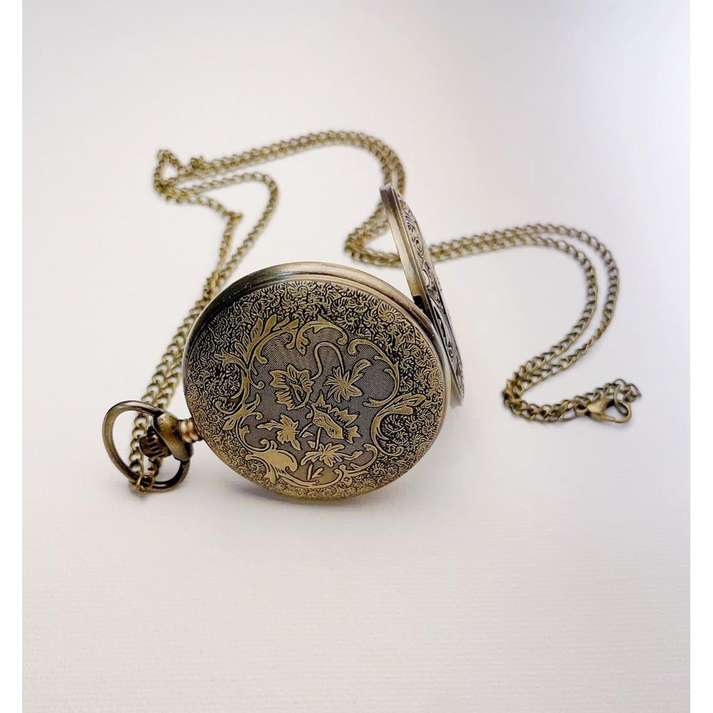 Antique-Style Pocket Watch with Chain