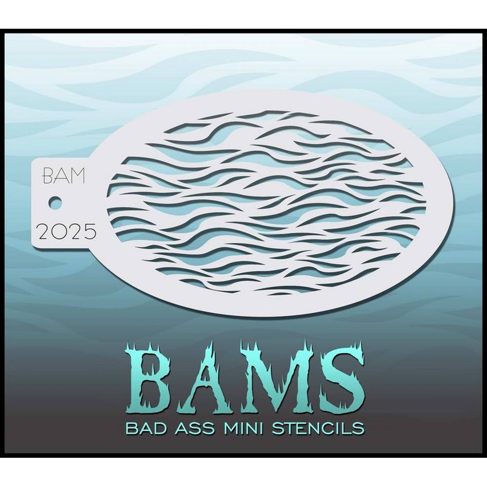 Waves stencil - BAM 2025 Bad Ass Stencils