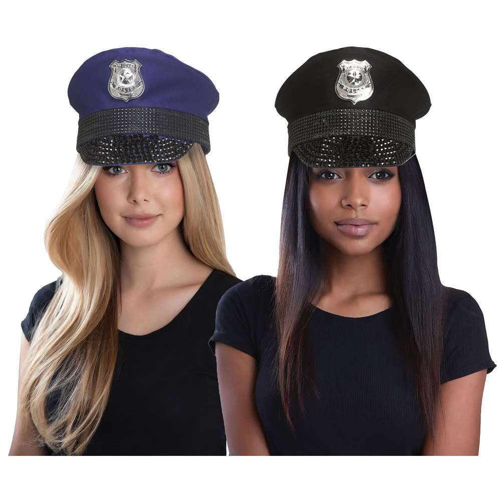Bling Police Hat Adult