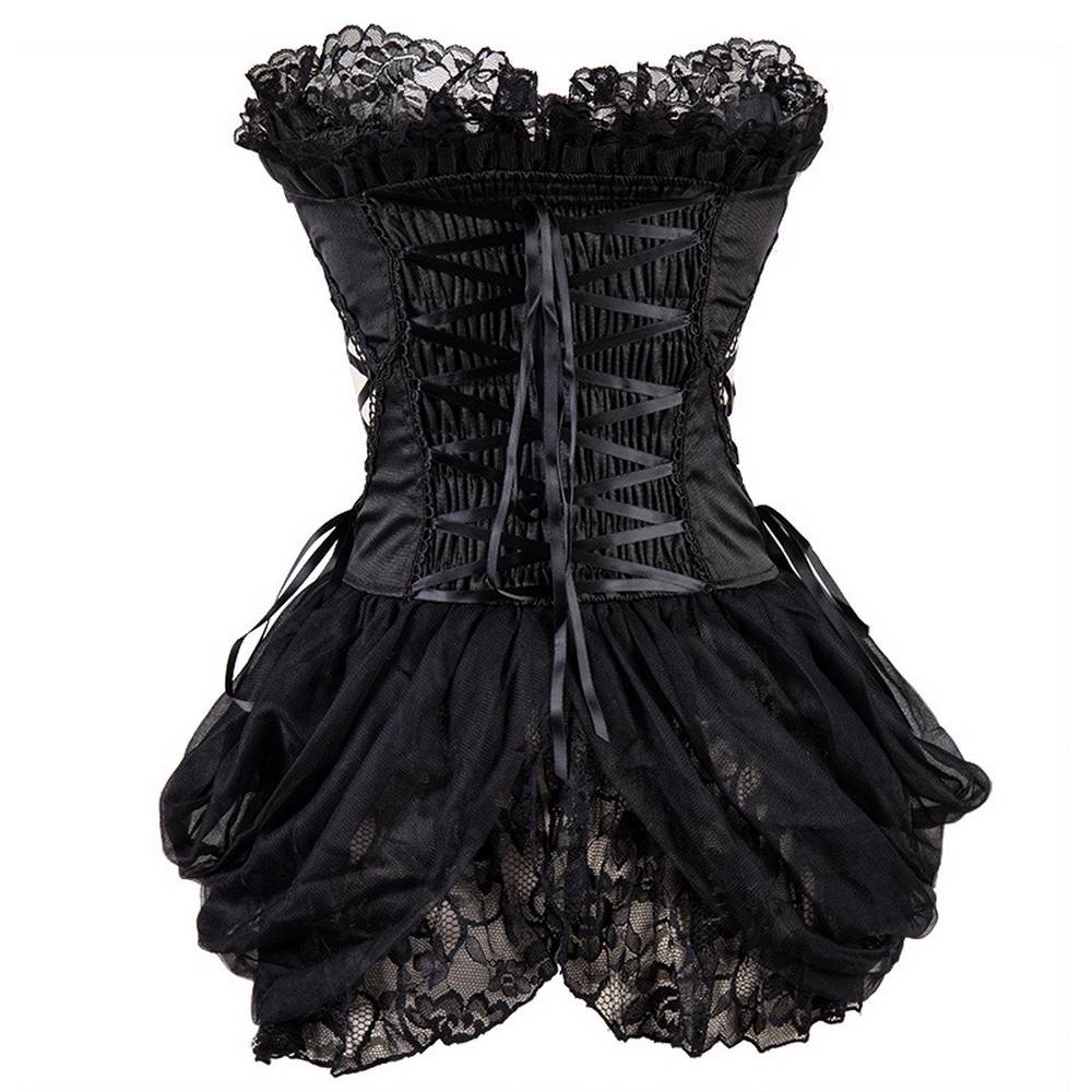 Black Corset with Petticoat