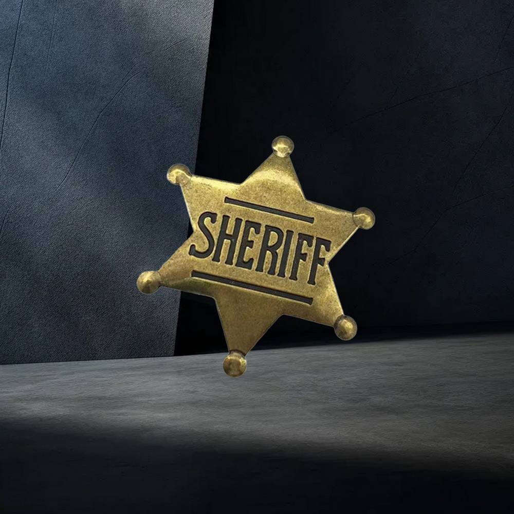 Sheriff Star Badge Brooch Pin