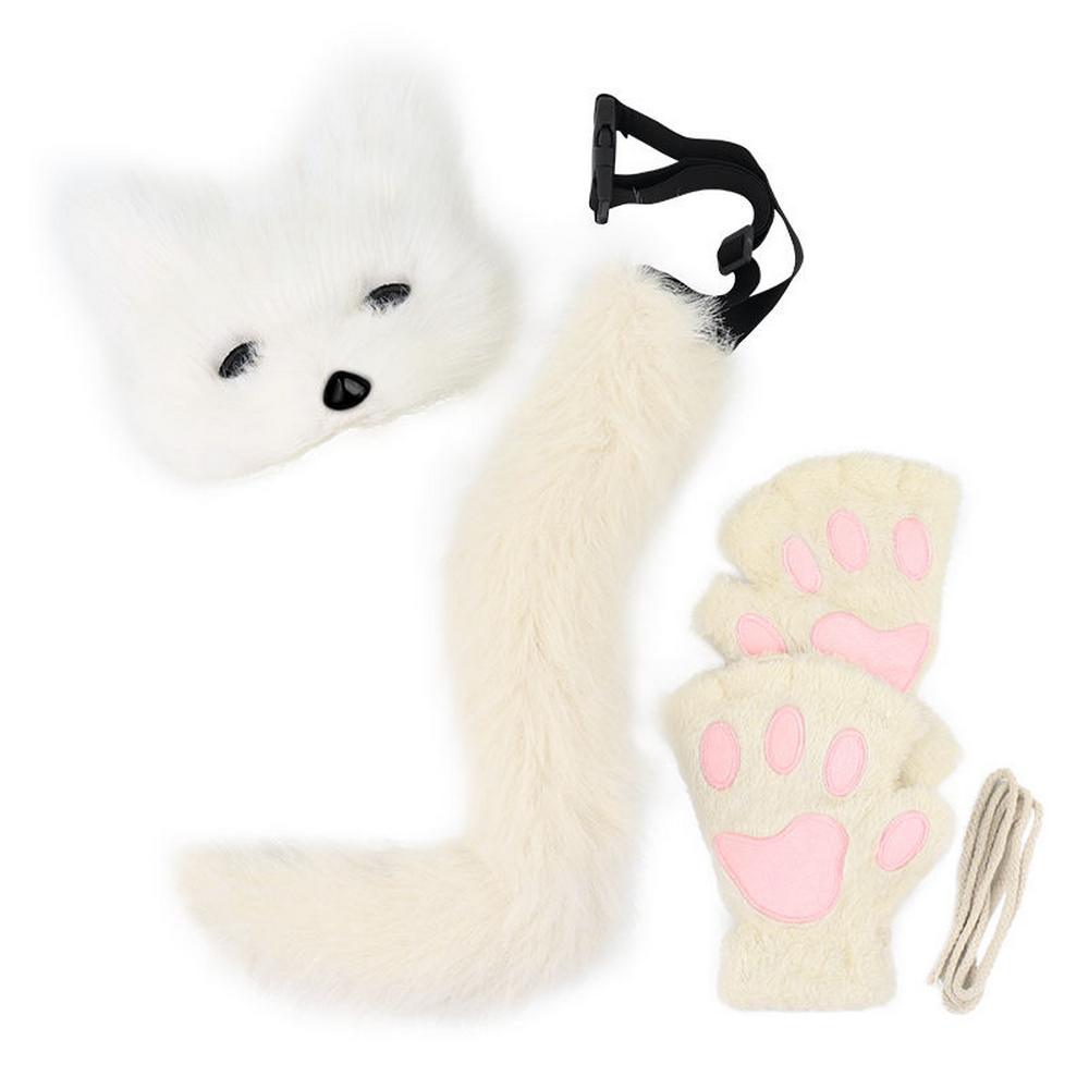 cat-wolf-fox-false-fur-set-tail-mask-paw-gloves