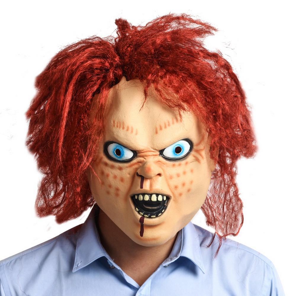 Masque en latex de poupée effrayante