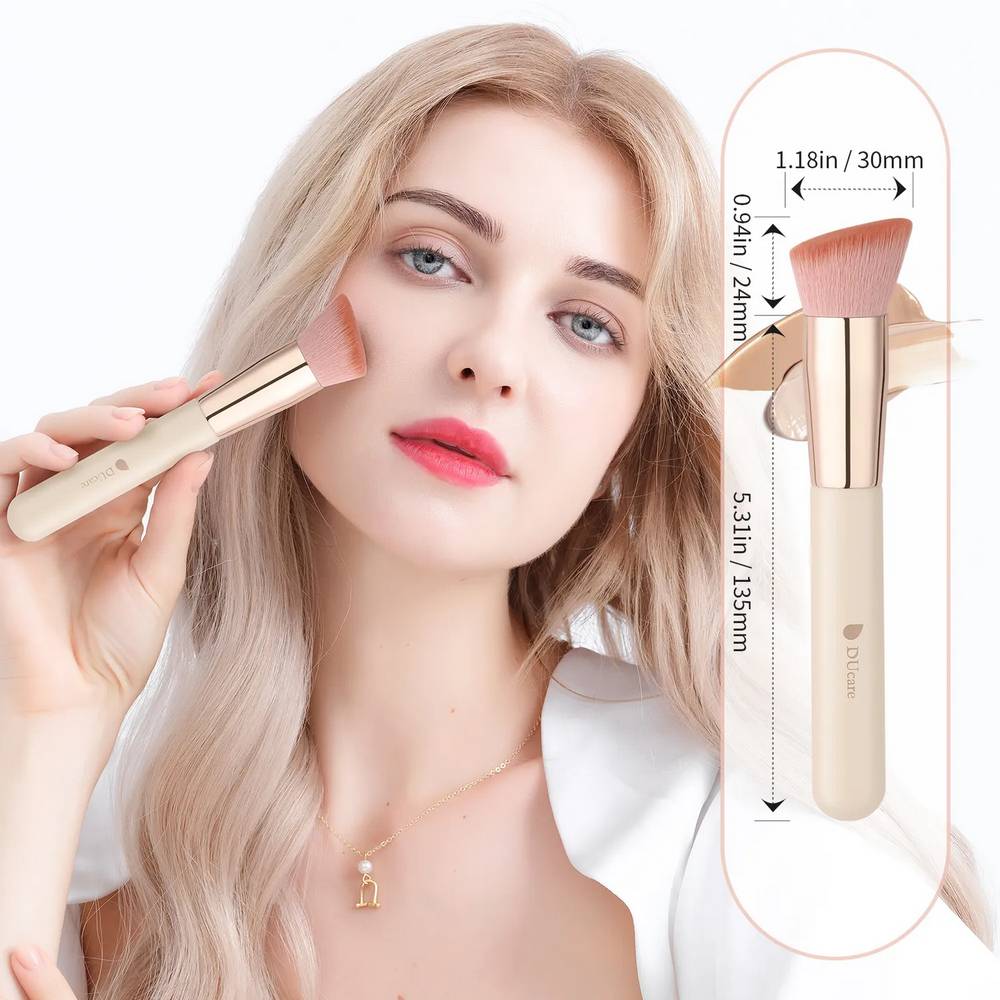 Ducare Pink Smooth Makeup 2Pcs Face Brush Set