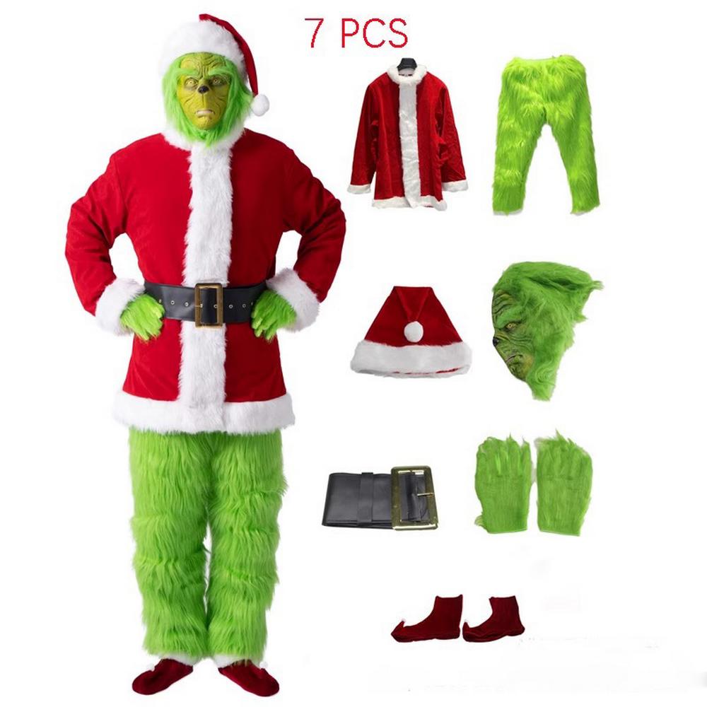 Deluxe Grouchy Christmas Villain Costume Set - adult