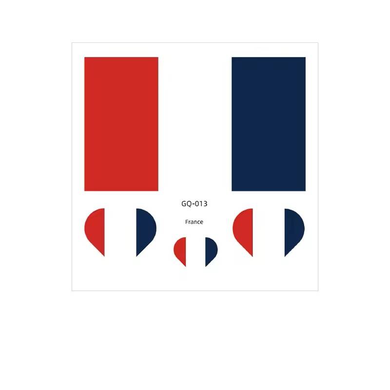 Tatouage Drapeau - Autocollant de tatouage temporaire pour le visage