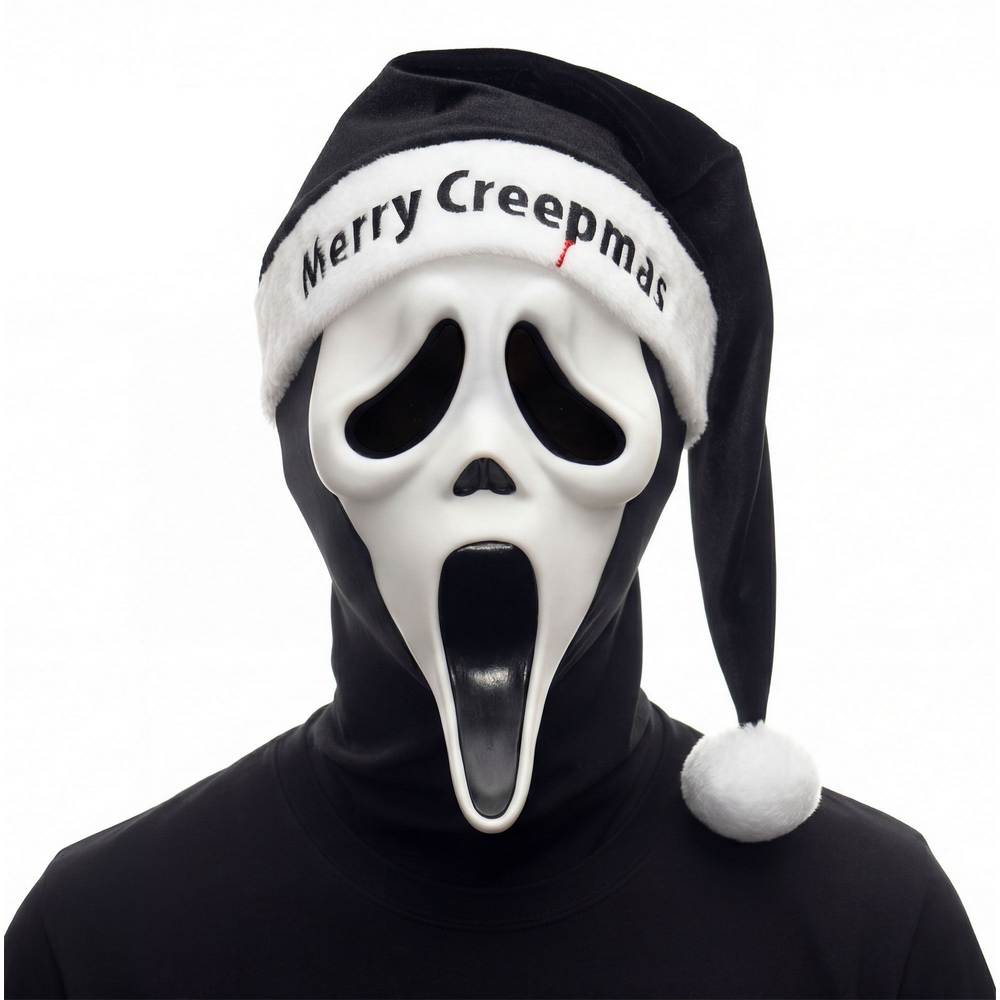 Ghost Face Horror Santa Mask - Merry Creepmas