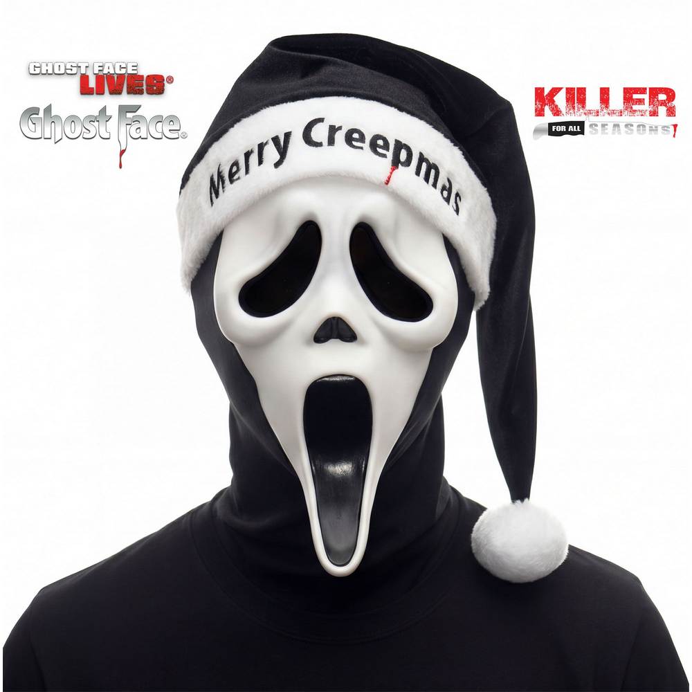 Ghost Face Horror Santa Mask - Merry Creepmas
