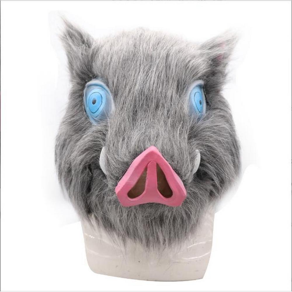 anime-boar-pig-cosplay-mask, demon slayer, ino