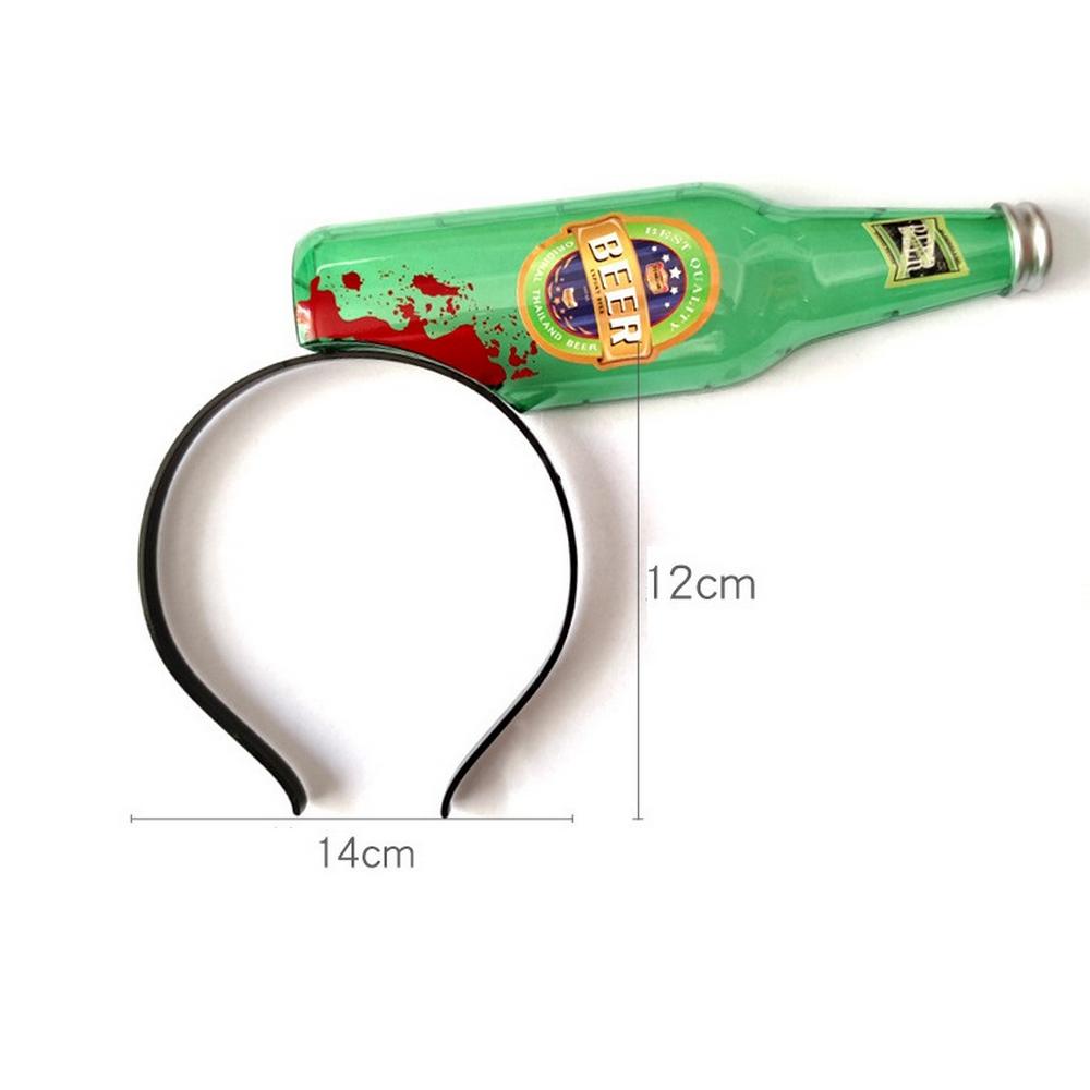 Bouteille de bière cassée serre-tête avec faux sang