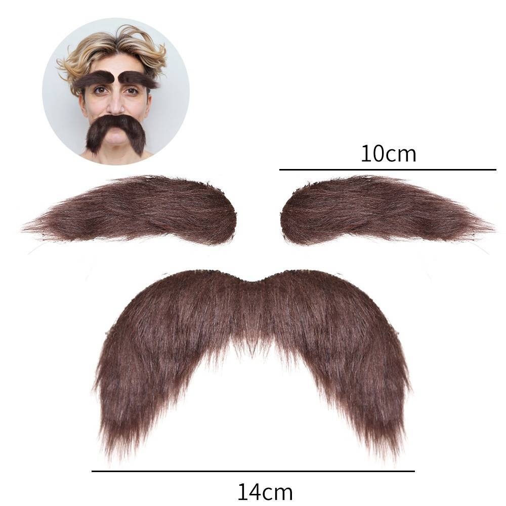 Fake Eyebrow & Moustache Set