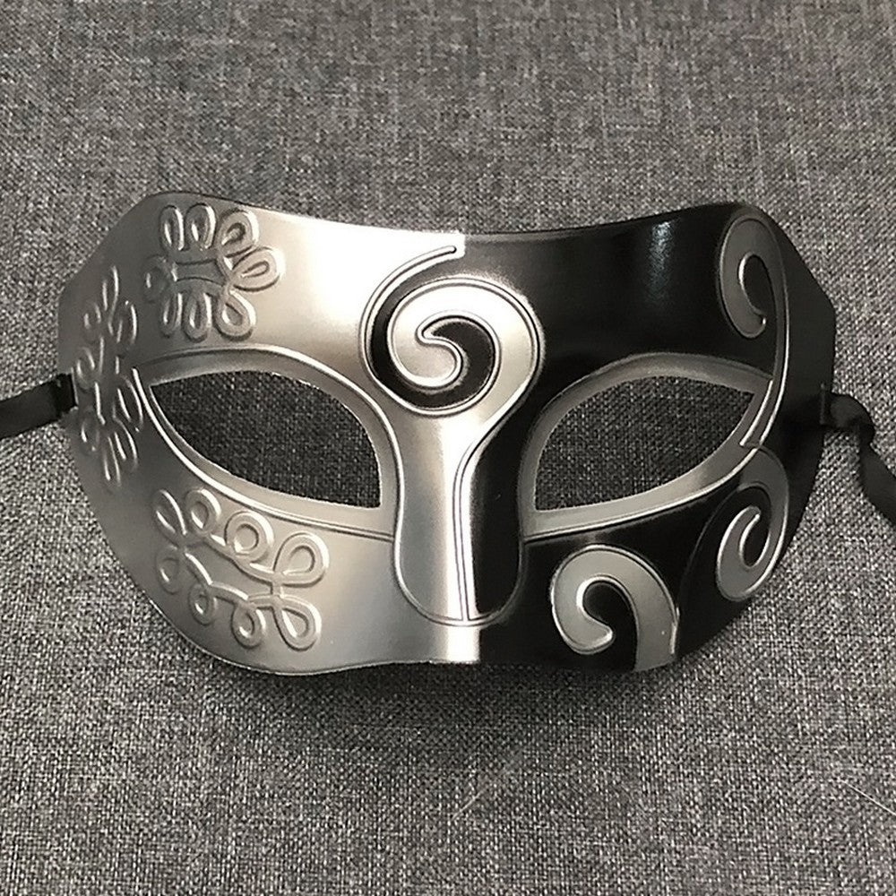 Asymmetrical Venetian Eye Mask - silver