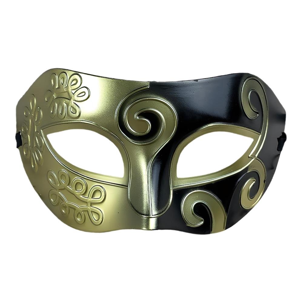 Asymmetrical Venetian Eye Mask - gold