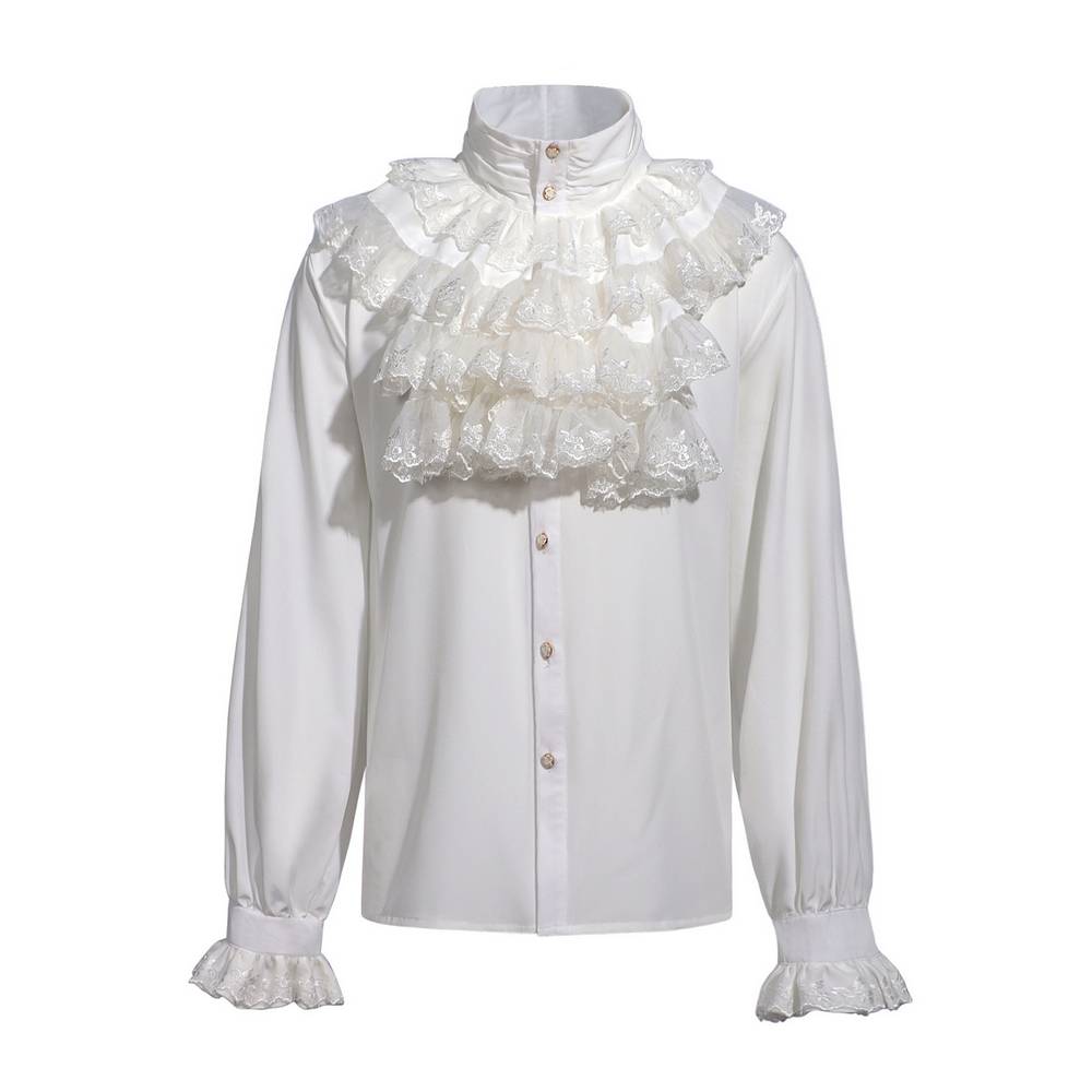 Victorian Ruffled Jabot Shirt – Renaissance Pirate & Vampire Top