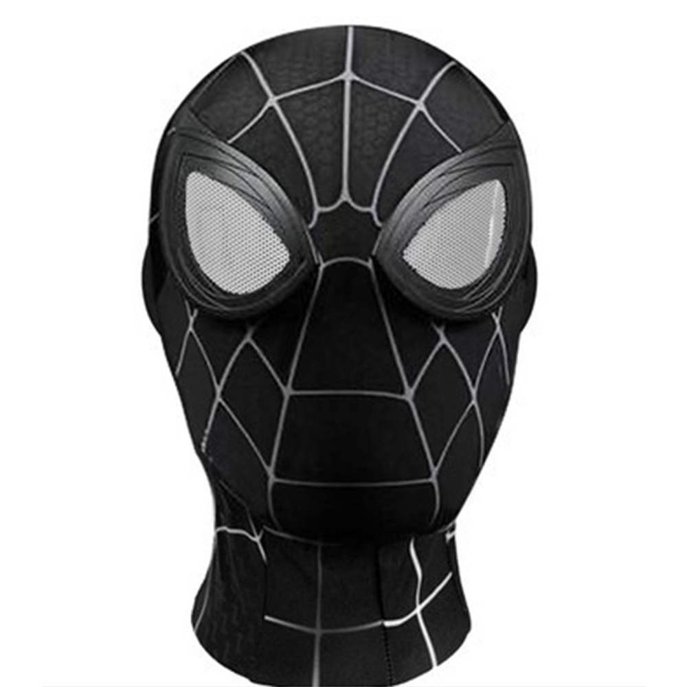 Black spider superhero mask