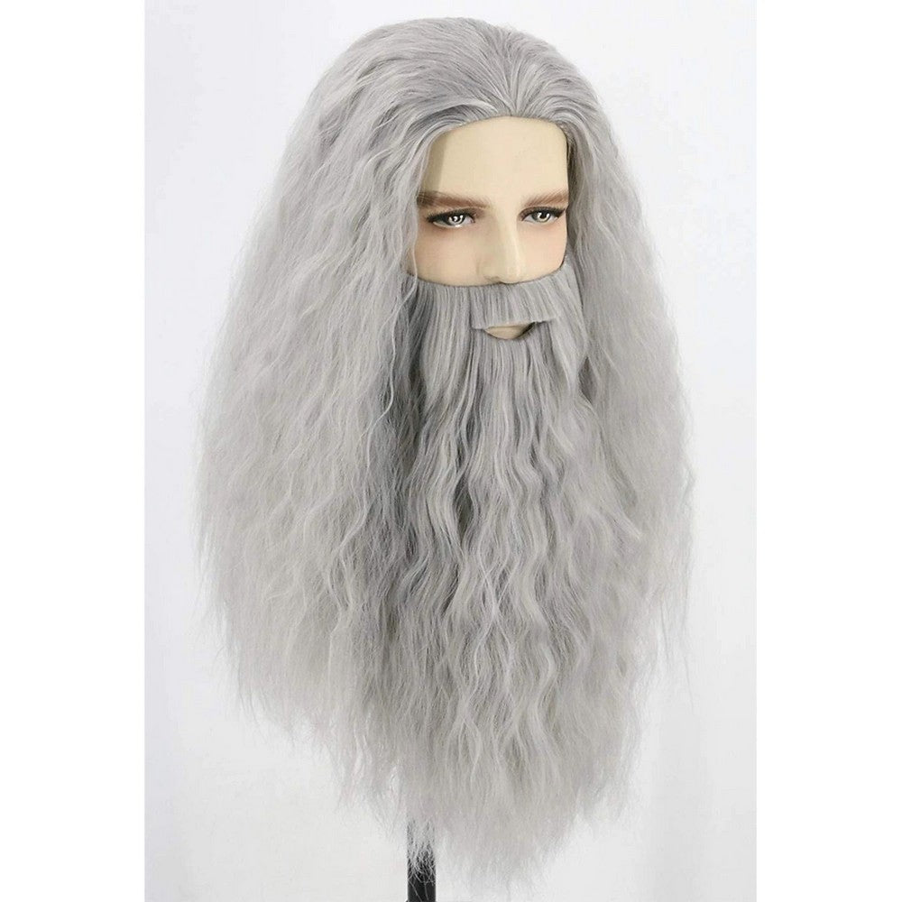 Magician Wig and Beard - Grey, Gandalf, Lord Of the Ring