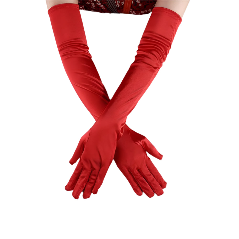 Ladie's Satin Long Gloves