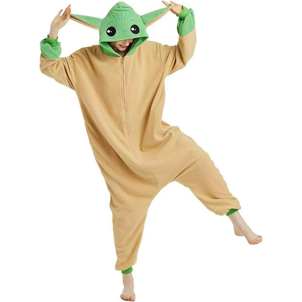 Adult Onesie Yoda Costume