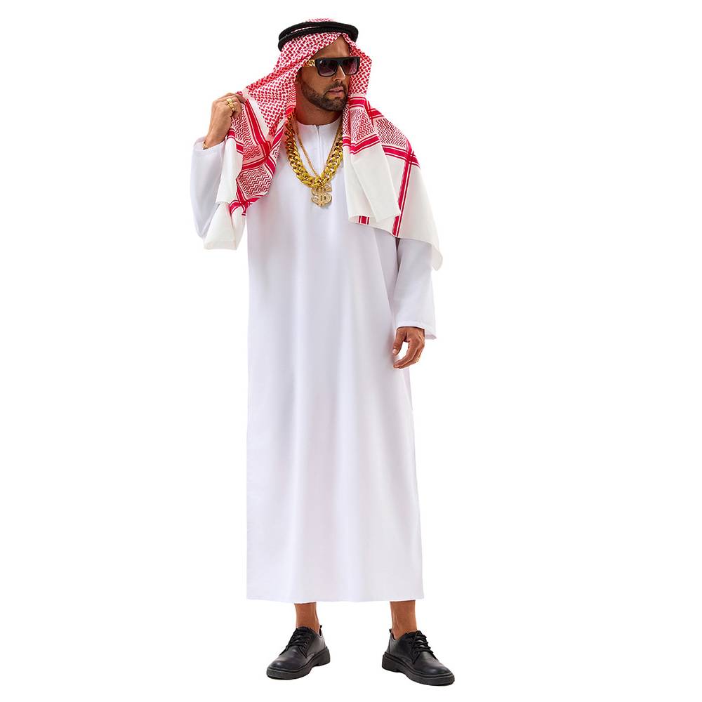 Ensemble de costume de cheikh arabe pour adulte avec accessoires