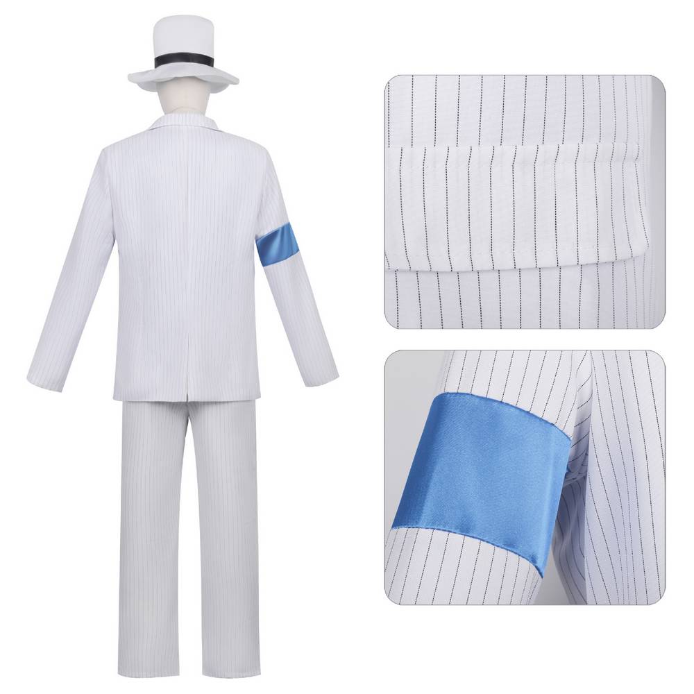 Costume de gangster à fines rayures blanches pour adulte