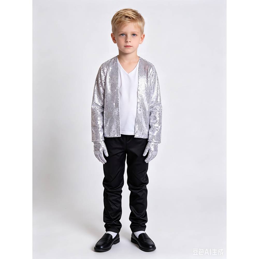 kids-silver-pop-star-jacket-costume-with-shirt-gloves