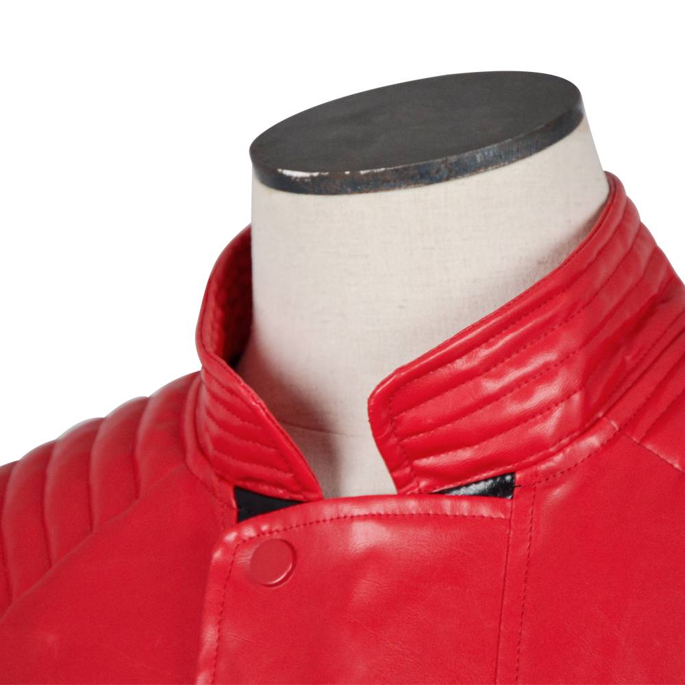 Veste de thriller rouge et noire pour adulte - Costume de roi de la pop