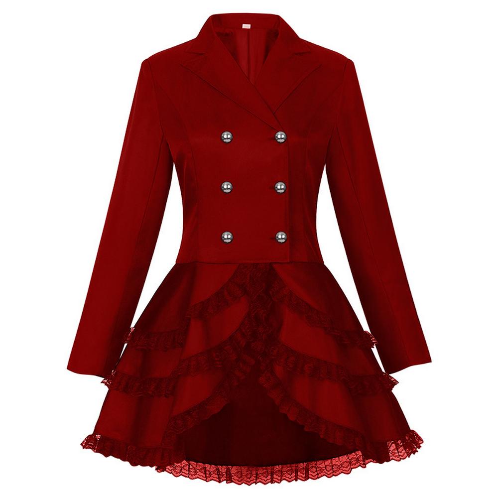 Raven veste queue-de-pie redingote victorienne pour femme