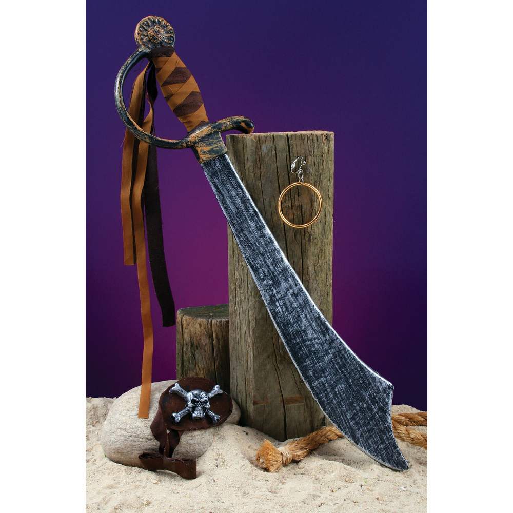 Pirate Toy Sword Kit with Eyepatch and Earring