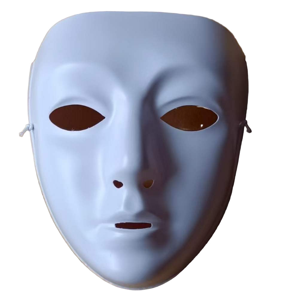 Plain Blank Female plastic Mask