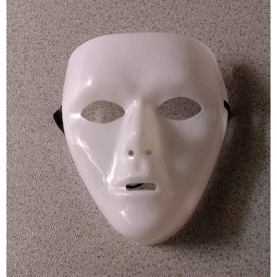 Masque homme blanc transparent uni - blanc