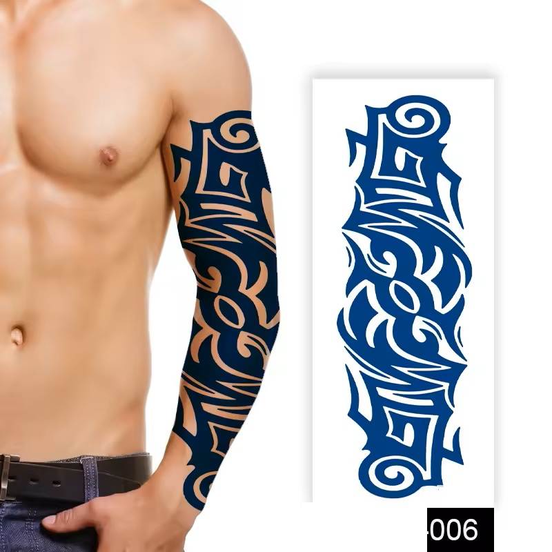 Semi-Permanent Full Arm Sleeve Tattoo - Temporary Tattoos