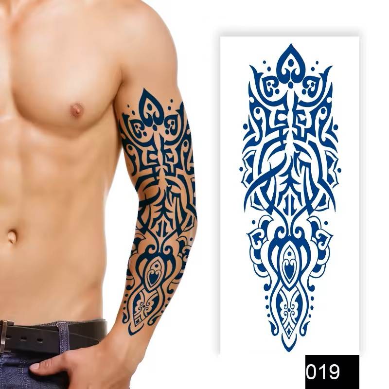 Semi-Permanent Full Arm Sleeve Tattoo - Temporary Tattoos